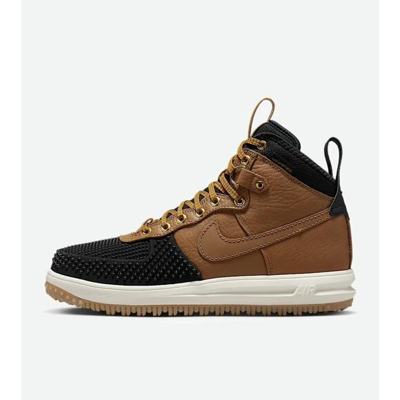 NEW Nike Lunar Force 1 Duckboot Ale Brown Black 805899 202 Men’s Size Multi - Picture 2 of 7